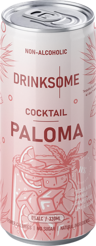 Коктейль безалкогольный DRINKSOME Палома с соком, газированный, 0.33л, крупный план