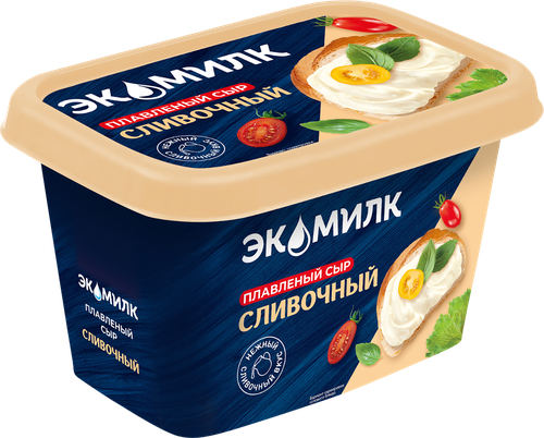 Сыр плавленый ЭКОМИЛК Сливочный 55%, без змж, 350г, фотография