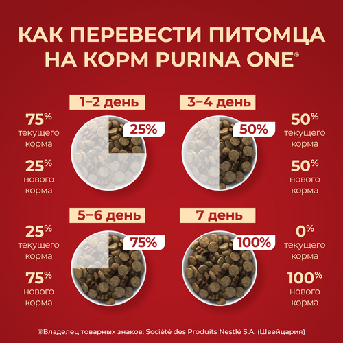 Корм сухой для взрослых собак PURINA ONE Курица, для средних и крупных пород, 1,8кг, фото