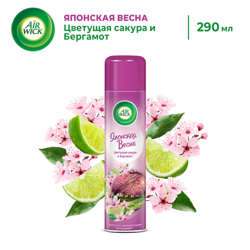 Освежитель воздуха AIR WICK Японская весна Цветущая сакура и бергамот, 290мл, фото