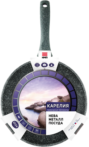 Сковорода НЕВА МЕТАЛЛ ПОСУДА Природные минералы Карелия 24см литой алюминий Арт. 2324, фотография