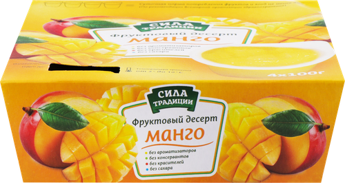Фруктовый десерт СИЛА ТРАДИЦИИ Манго, 4х100г, детальное фото