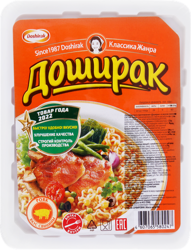 Лапша DOSHIRAK со вкусом свинины, 90г, детальное фото