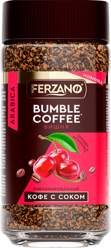 Кофе растворимый FERZANO Bumble Coffee с вишневым соком, сублимированный, 150г, фотография