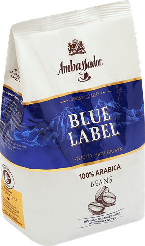 Кофе зерновой AMBASSADOR Blue Label натуральный жареный, 1кг, фото