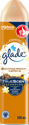 Освежитель воздуха GLADE Восточные пряности и дерево уд, 300мл, крупный план