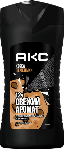 Гель для душа мужской АКС Кожа+Печеньки, 250мл, фотография