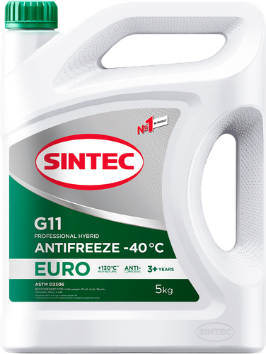 Антифриз SINTEC зеленый G11 Арт. 800523, 5кг, фотография