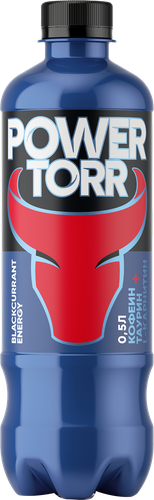 Напиток POWER TORR Navy Черная смородина, тонизирующий, газированный, 0.5л, изображение