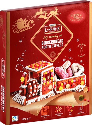 Набор LAMBERTZ Lebkuchen Eisenbahn, пряничный поезд, 1035г, фотография