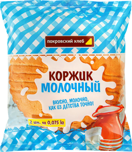 Коржик ПОКРОВСКИЙ ХЛЕБ Молочный, 2x75г, изображение