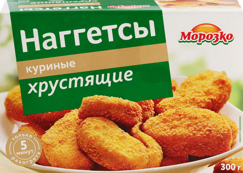 Наггетсы МОРОЗКО Хрустящие куриные, 300г, детальное фото