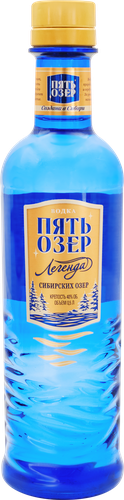 Водка ПЯТЬ ОЗЕР Легенда Сибирских озер 40%, 0.5л, картинка