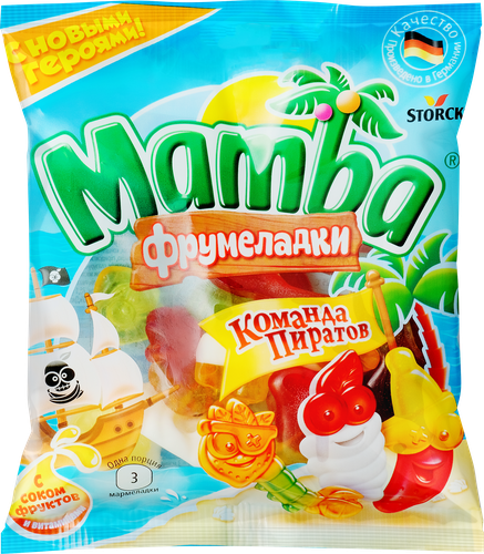 Мармелад жевательный MAMBA Фрумеладки Команда пиратов, 70г, крупный план