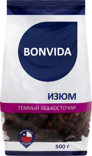 Изюм BONVIDA темный, 500г, фотография