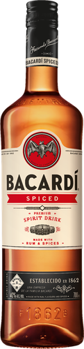 Напиток спиртной BACARDI Spiced на основе рома 40%, 0.7л, крупный план