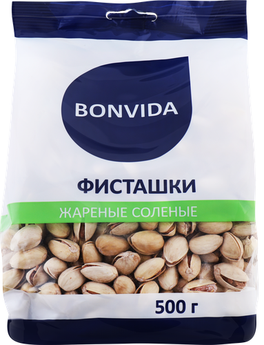 Фисташки BONVIDA жареные соленые, 500г, фотография