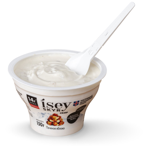Продукт кисломолочный ISEY SKYR с печеным яблоком 1,2%, без змж, 150г, картинка