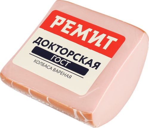 Колбаса вареная РЕМИТ Докторская ГОСТ, 400г, вид