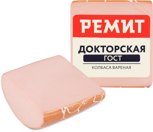 Колбаса вареная РЕМИТ Докторская ГОСТ, 400г, детальное фото