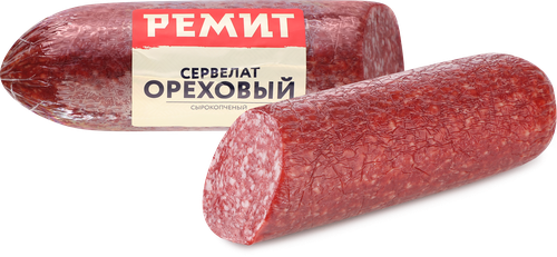 Колбаса сырокопченая РЕМИТ Сервелат Ореховый, весовая, вид