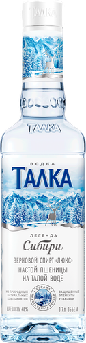 Водка ТАЛКА 40%, 0.7л, вид