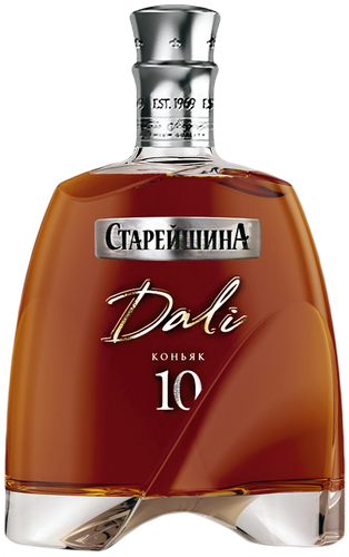 Коньяк СТАРЕЙШИНА DALI старый КС 10 лет 40%, 0.5л, картинка
