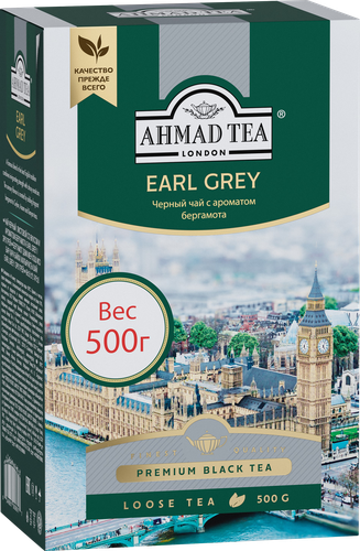Чай черный AHMAD TEA Эрл грей, листовой, 500г, вид