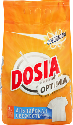 Стиральный порошок DOSIA Optima Альпийская свежесть, 8кг, крупный план