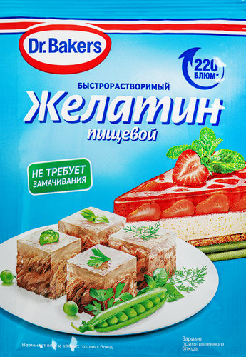 Желатин пищевой DR.BAKERS, 30г, крупный план