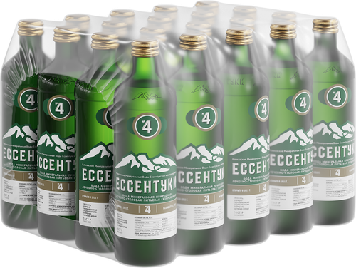 Вода минеральная ЕССЕНТУКИ №4 природная лечебно-столовая газированная, 0.45л, детальное фото