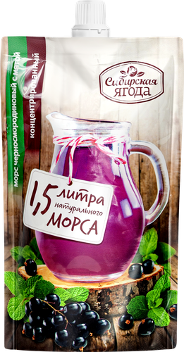 Морс САВА Сибирская ягода Черносмородиновый с мятой концентрированный, 0.2л, фото