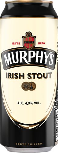 Пиво темное MURPHYS IRISH STOUT фильтрованное пастеризованное 4%, 0.5л, картинка