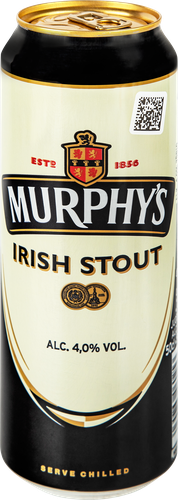 Пиво темное MURPHYS IRISH STOUT фильтрованное пастеризованное 4%, 0.5л, вид