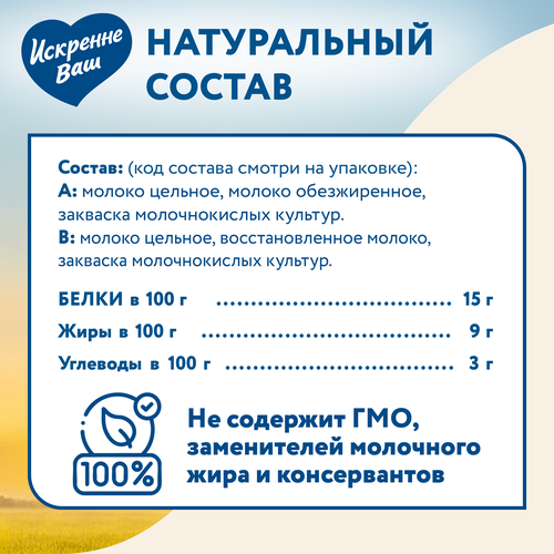 Творог рассыпчатый ИСКРЕННЕ ВАШ 9%, без змж, 500г, фото