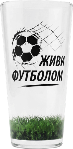 Бокал ДЕКОСТЕК Живи футболом, стекло, 630мл, Арт. 2012-Д, крупный план
