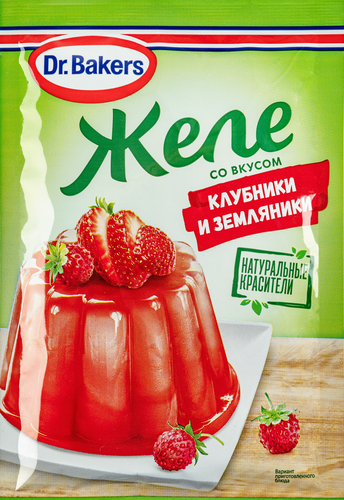 Желе DR.BAKERS со вкусом клубники и земляники, 45г, детальное фото