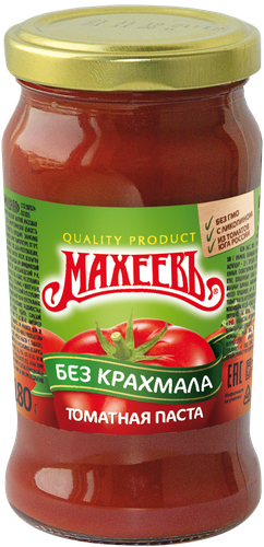 Паста томатная МАХЕЕВЪ Домашняя, 180г, крупный план