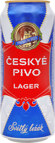 Пиво светлое CESKYE PIVO Lager фильтрованное пастеризованное 4,6%, ж/б, 
0.5л, вид