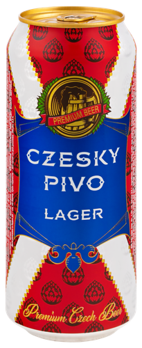 Пиво светлое CESKYE PIVO Lager фильтрованное пастеризованное 4,6%, ж/б, 
0.5л, детальное фото