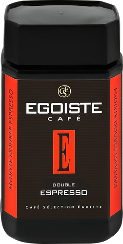 Кофе растворимый EGOISTE Double Espresso Freeze Jar сублимированный ст/б, 100г, фотография
