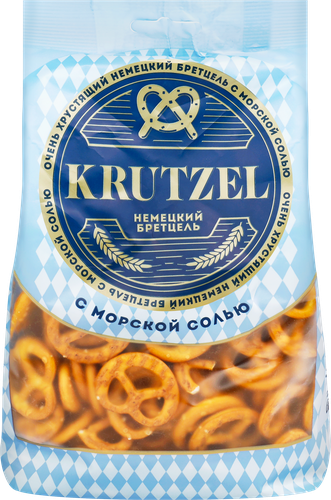 Крендельки KRUTZEL Бретцель с морской солью, 250г, фотография
