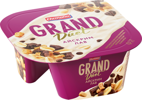 Десерт творожный GRAND DUET Айскрим лав 9,1%, без змж, 138г, детальное фото
