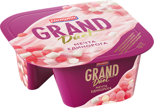 Десерт творожный GRAND DUET Мечта единорога 5,5%, без змж, 135г, вид
