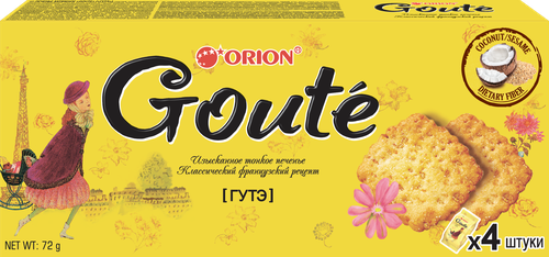 Печенье затяжное ORION Goute, 72г, детальное фото