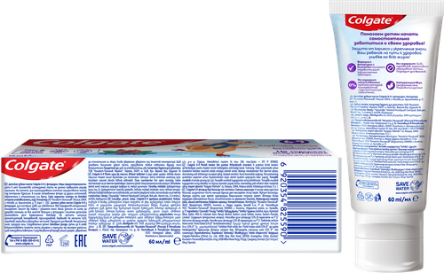 Зубная паста детская COLGATE Kids со вкусом клубники и мяты, защита от кариеса с фторидом, 6–9 лет, 60мл, детальное фото
