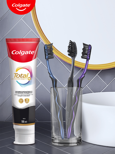 Зубная щетка COLGATE Зиг Заг Древесный уголь, средней жесткости, 2+1, 3шт, фото