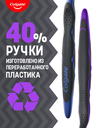 Зубная щетка COLGATE Зиг Заг Древесный уголь, средней жесткости, 2+1, 3шт, вид