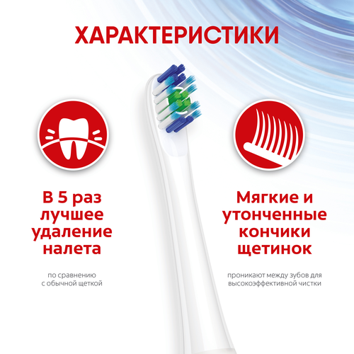 Насадки сменные для электрической зубной щетки COLGATE Proclinical 150, мягкие, 2шт, вид