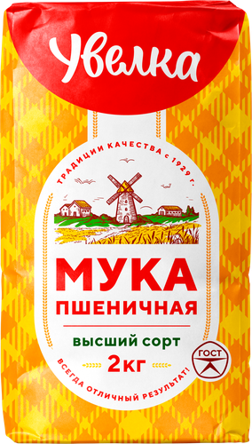 Мука пшеничная УВЕЛКА высший сорт, 2кг, фотография